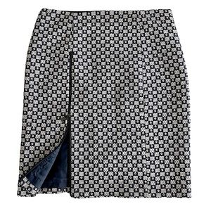 NWT WORTH New York navy/white jacquard dash checked skirt size 10 new with tags